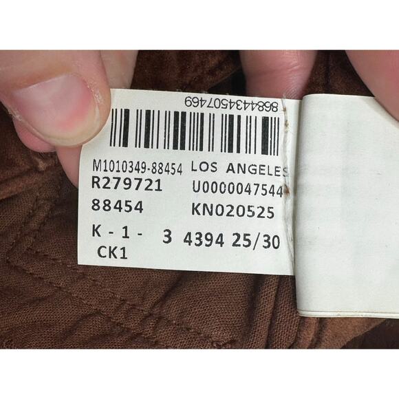 Mavi Women's Los Angeles High-Rise 70s Flare Orange Velvet Pants - 25x30 (27x30) - Picture 7 of 7